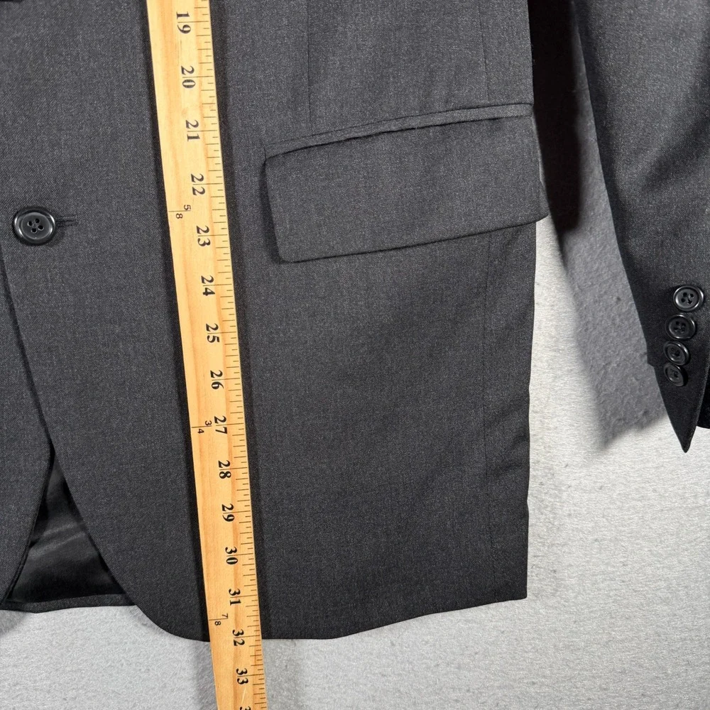 Jos. A. Bank Mens 41R Blazer Charcoal Gray 100% Wool 2-Button Sport Coat 3455A